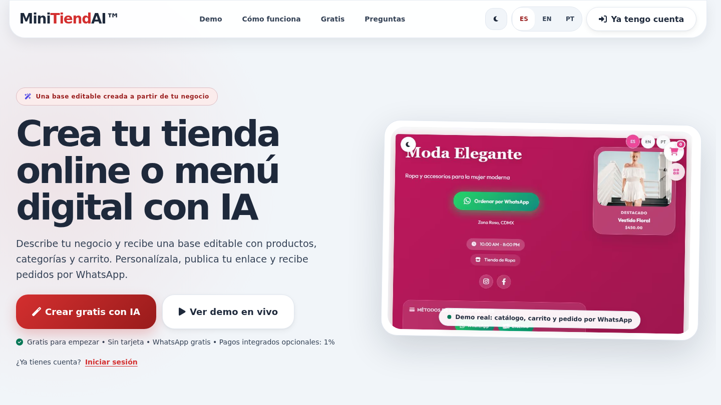 MiniTiendAI — 02 · WhatsApp Commerce