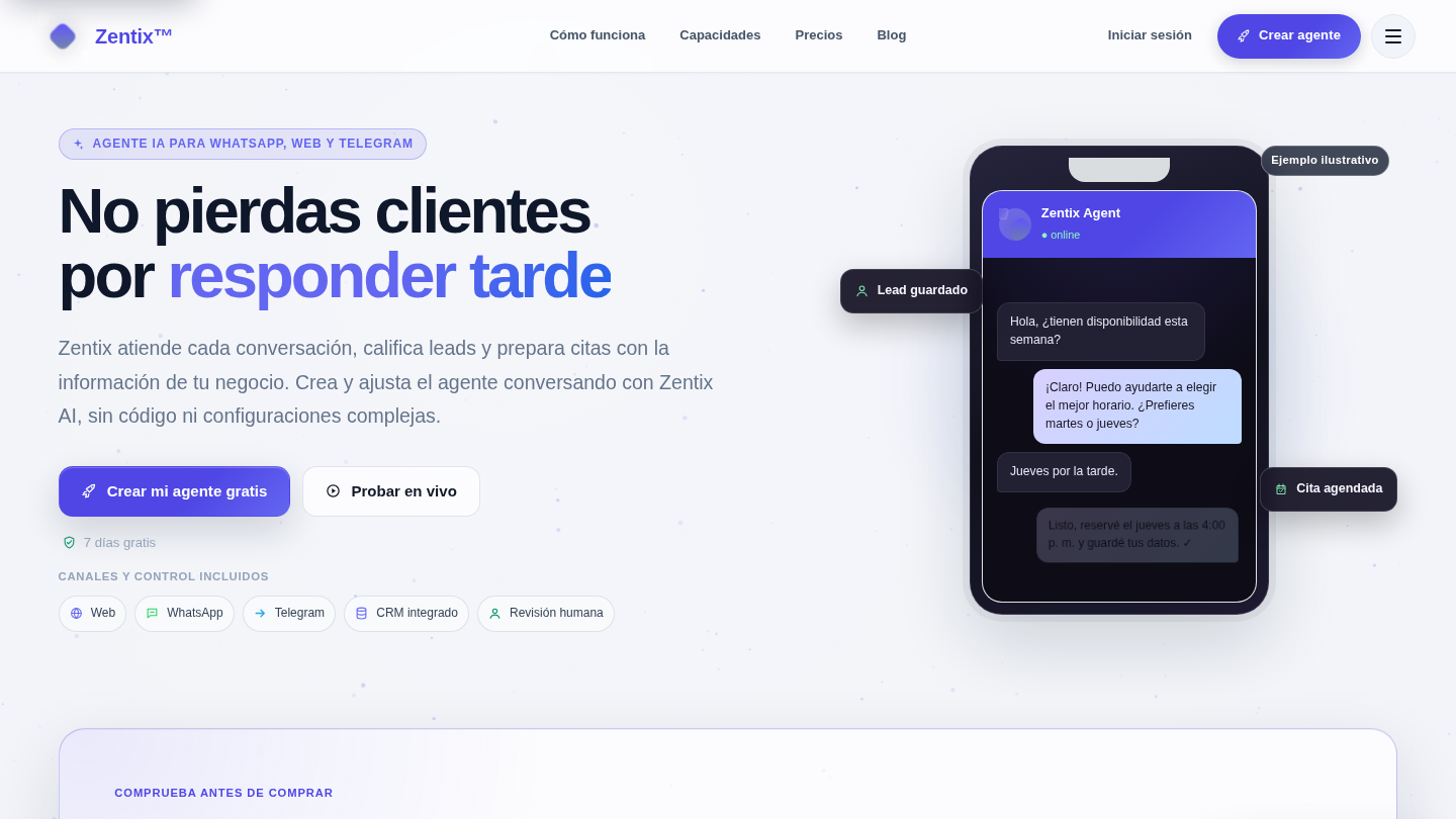 Zentix — 01 · Agents & Chat